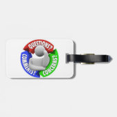 バックパックとラゲッジタグ（革ひも付き） ラゲッジタグ (裏面横)