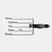 バックパックとラゲッジタグ(革ひも付き) ラゲッジタグ (裏面横)