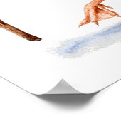 バックパックと双眼鏡でガチョウをハイキング ポスター (角)