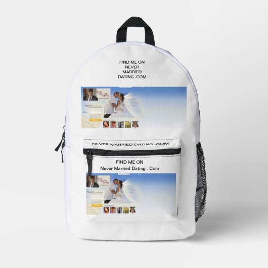 バックパックなし結婚したデートすること プリントバックパック (正面)