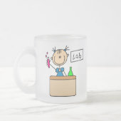 バックパックのマグを持つ女の子 フロストグラスマグカップ (左)