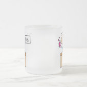 バックパックのマグを持つ女の子 フロストグラスマグカップ (中央)