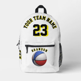 バックパックの子供たちバスケットボールのスポーツスクールカラー プリントバックパック