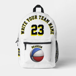 バックパックの子供バスケットボールのスポーツスクールwhit プリントバックパック