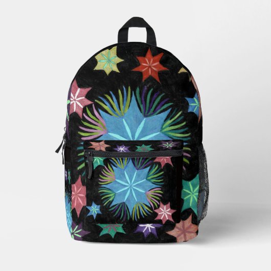 バックパックのCozmicninjaStar プリントバックパック (正面)