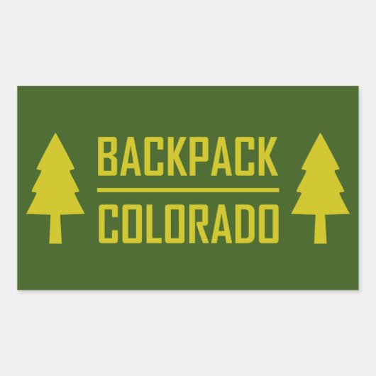バックパックコロラド 長方形シール (正面)