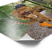 バックパック付きキャットハイカー フォトプリント            (角)