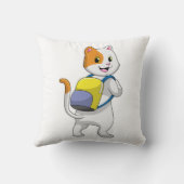 バックパック付きハイカーとしての猫 クッション (裏面)