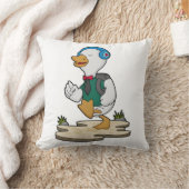 バックパック付きハイカーとしてアヒル クッション (ブランケット)