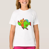 バックパック付きハイカーとしてオウム Tシャツ (正面)