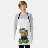 バックパック付きホクロ エプロン (着用した状態)