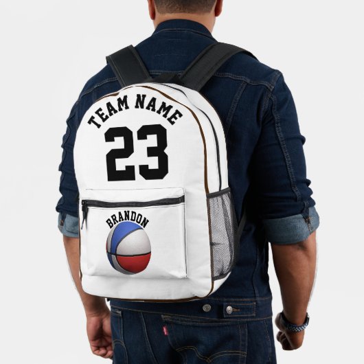 バックパック子供たちバスケットボールスポーツスクールB&W プリントバックパック (インサイチュ (モデル))