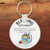 バックパック賛美のギフトラベル キーホルダー (正面)