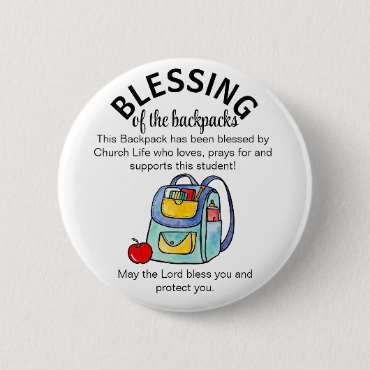 バックパック賛美ギフトラベルのキーリングボタンの 缶バッジ (正面)