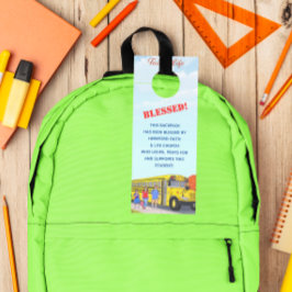 バックパック賛美スクールバスチャーチラベルの ドアノブサイン