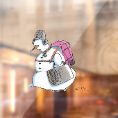 バックパック雪だるまの自動不透明ウィンドウの固定 ウィンドウサイン (シート2)