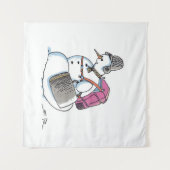 バックパック雪だるまタペストリー タペストリー (正面(横))