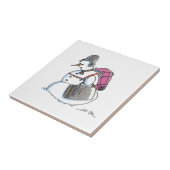 バックパック雪だるま小セラミックタイル タイル (側面)