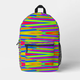 バックパック、アンエレガントカラフルクラシックデザイン プリントバックパック