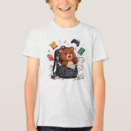 バックパック・ケイオス 〜 かわいいテディベアのスクール・メルトダウン 〜 トライブレンドＴシャツ