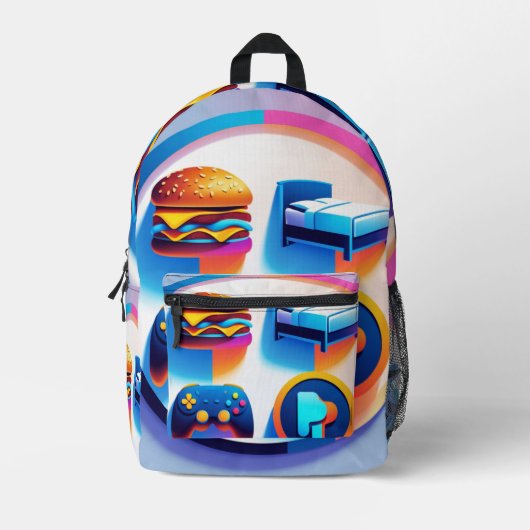 バックパック/トートバッグ(選択：アクセサリー→ Ba プリントバックパック (正面)