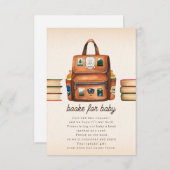 バックパック+ボトル赤ちゃんシャワーブックリクエスト エンクロージャーカード (正面/裏面)