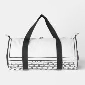 バックパック「ライフはゲームだ遊、勝ちに」キーボード ダッフルバッグ (正面)