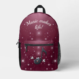 バックパック – 音楽メイクライフまたはカスタム文字