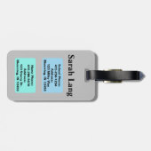 バックパックIDラベル子供の子供の学校名ラベル ラゲッジタグ (裏面横)