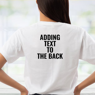 バックパーソナライズされた文字への追加カスタム Tシャツ
