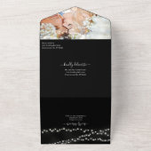 バックパープルガーベラ星文字列ライトの写真 オールインワン招待状 (外側)