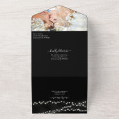 バックパープルピンクガーベラシンプルモダン オールインワン招待状 (外側)