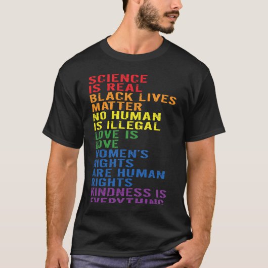 バックプリントの親切は全てLGBTQ+プライド1 Tシャツ (正面)