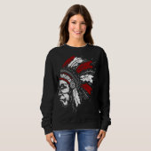 バックプリントインディアンヘッドピース スウェットシャツ (正面フル)