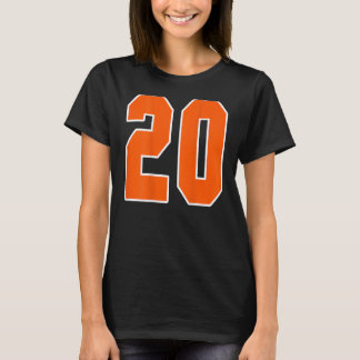 バックプリントオレンジスポーツブロック番号20 For Sport Tシャツ