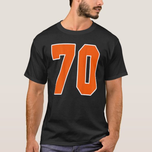 バックプリントオレンジスポーツブロック番号70 For Sport Tシャツ (正面)
