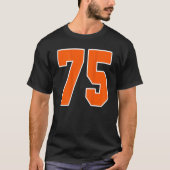 バックプリントオレンジスポーツブロック番号75 For Sport Tシャツ (正面)
