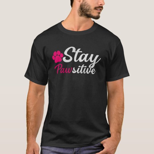 バックプリントステイポーシティブ Tシャツ (正面)