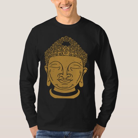バックプリント仏頭カラーと禅 Tシャツ (正面)