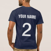 バックプリント付きスロバキアのホッケーロゴ Tシャツ (裏面)