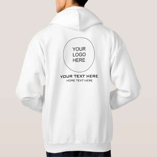 バックプリント会社のロゴをここに追加Mens White パーカ (裏面)