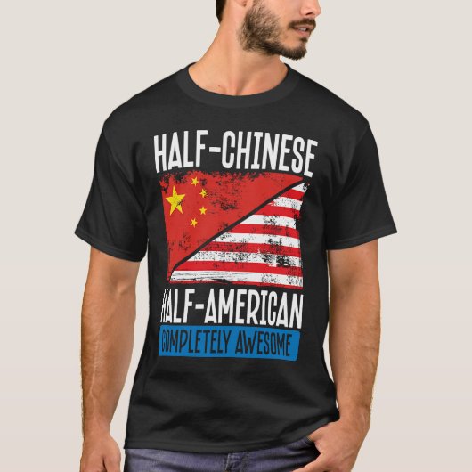 バックプリント半中国の半アメリカ完全Aw Tシャツ (正面)