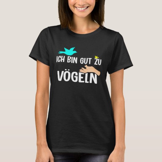 バックプリント私は鳥が得意だ Tシャツ (正面)