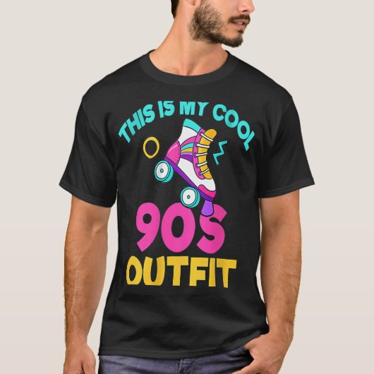 バックプリントLustigesこれは私の90sクール衣装Raglである Tシャツ (正面)