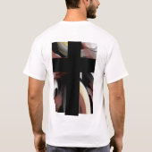 バックプリントTシャツ傾向抽象芸術ブラックパウダー Tシャツ (裏面)