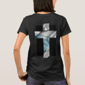 バックプリントTシャツ傾向抽象芸術ブルー海 Tシャツ (裏面)
