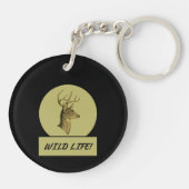 バックヘッドブラックアクリルキーチェーン キーホルダー (裏面)