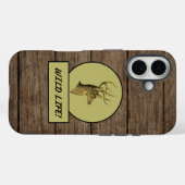 バックヘッド ダークウッド iPhone カバー (裏面 (横))