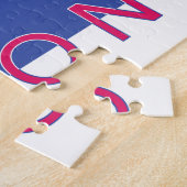 バックベイボストンスカイラインイラストレーション ジグソーパズル (側面)