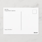 バックベイ、ニューポートビーチ、カリフォルニア ポストカード (裏面)